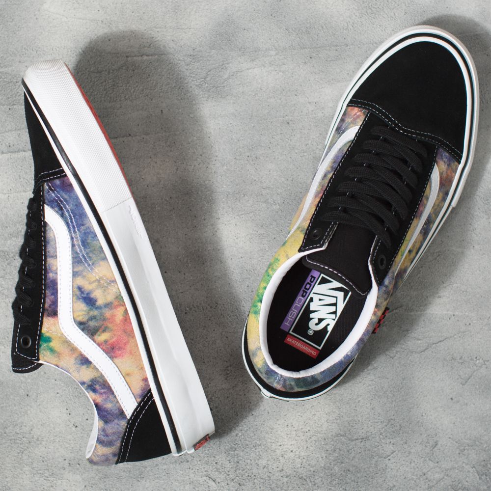 Dámské Skate Boty Vans Tie-Dye Terry Old Skool Černé Viacfarebný | PT8194207