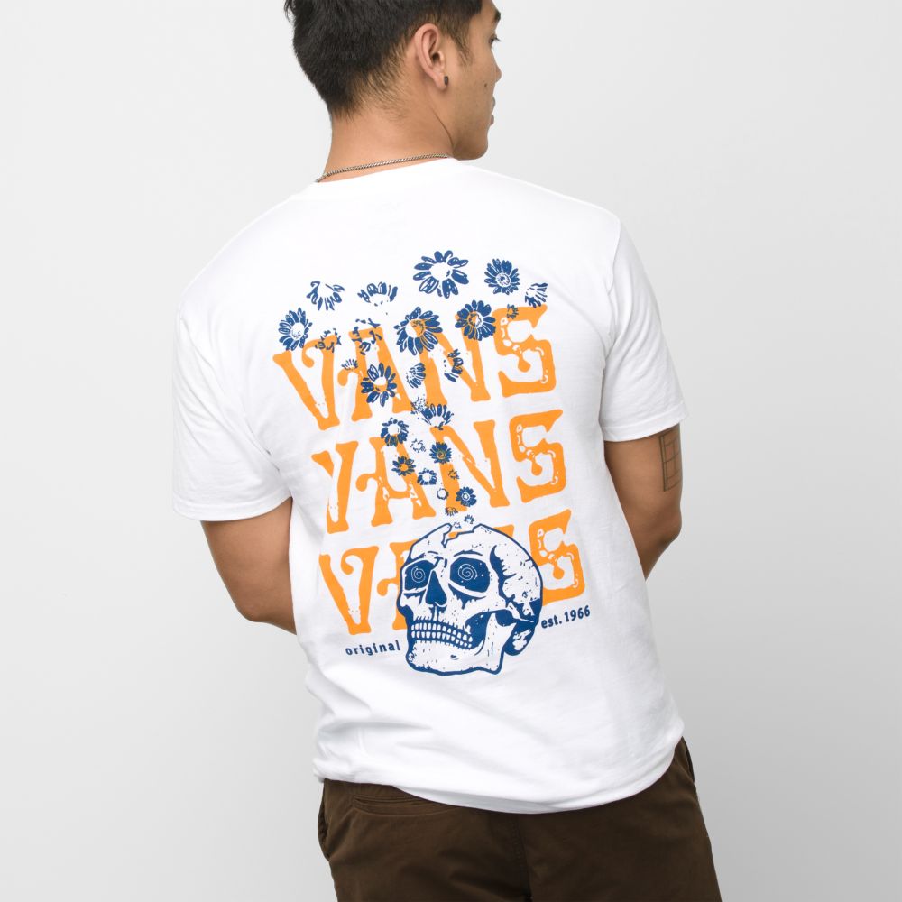 Pánské Tričko Vans OG Skull Trip Bílé | RG6812540