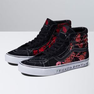Dámské Classic Vans Stranger Things Sk8-Hi Reissue Černé Červené | QO2473651