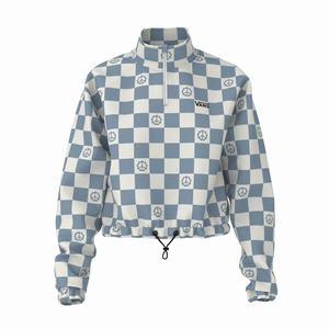 Dámské Mikiny S Kapucí Vans Left Chest Print Half Zip Blankyt | IS2031978