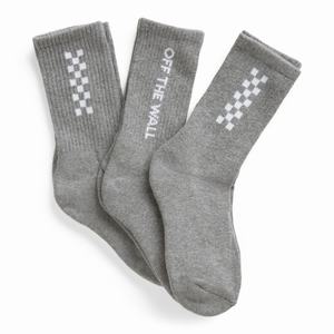 Dámské Ponožky Vans Checked It Crew 3 Pack Šedé | NQ0264175