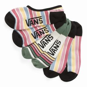 Dámské Ponožky Vans Stripe Mix Canoodle 3 Pack Růžové Vínové | TX9168437