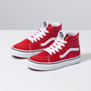 Dětské Classic Vans Sk8-Hi Červené Bílé | DT0247391
